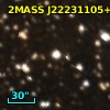 2MASS J22231105+5549335