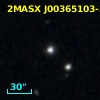 2MASX J00365103-3915556