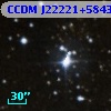 CCDM J22221+5843B