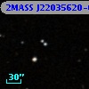 2MASS J22035620-0047278