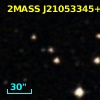 2MASS J21053345+0028293