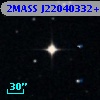 2MASS J22040332+0009016