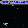 NVSS J220804+000557