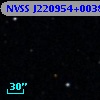 NVSS J220954+003833