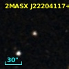2MASX J22204117+0001393