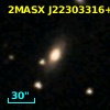 2MASX J22303316+0101323