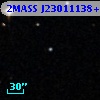 2MASS J23011138+0003377