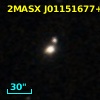 2MASX J01151677+0011083
