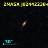 2MASX J02442238+0001563