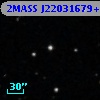 2MASS J22031679+1802382