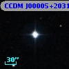 CCDM J00005+2031B