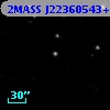 2MASS J22360543+2339405
