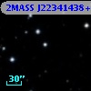 2MASS J22341438+3432412