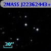 2MASS J22362443+3436207