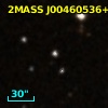 2MASS J00460536+3338353