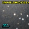 2MASS J00402316+4136404