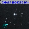 2MASS J00423216+4045300
