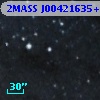 2MASS J00421635+4133550
