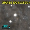 2MASS J00411820+4111555