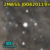 2MASS J00420119+4122320