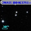 2MASS J00463781+4129037