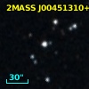 2MASS J00451310+4041374
