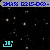 2MASS J22154369+3952548