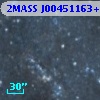 2MASS J00451163+4138068