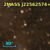 2MASS J22562574+6237070