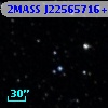 2MASS J22565716+6255354
