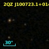 2QZ J100723.1+014546