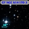 Cl* NGC  654    STO       3