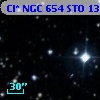Cl* NGC  654    STO      13