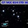 Cl* NGC  654    STO      16