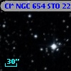 Cl* NGC  654    STO      22