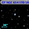 Cl* NGC  654    STO      58