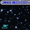 2MASS J02222257+5720568