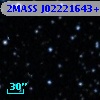 2MASS J02221643+5741554