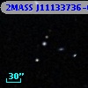 2MASS J11133736-0012294