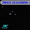 2MASS J11143688-0009487