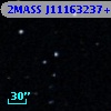 2MASS J11163237+0012090