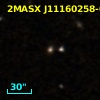2MASX J11160258-0006163