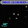 2MASS J11363689+0016330