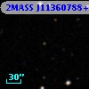 2MASS J11360788+0003487