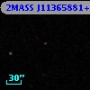 2MASS J11365881+0001545