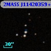 2MASS J11420359+0001139