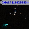 2MASS J11420383+0000376