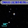 2MASS J12074576+0009480
