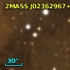 2MASS J02362967+6116504