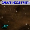 2MASS J02261785+6157255